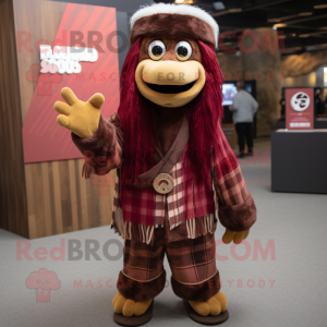 Maroon Chief maskot kostume...