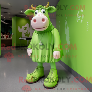 Postava maskota Lime Green...