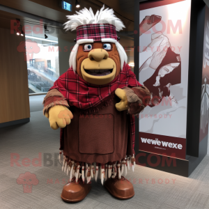 Rödbrun Chief maskot kostym...