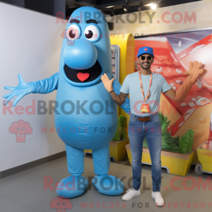 Mascot character of a Cyan...