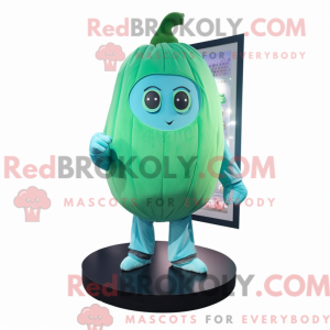 Mascot character of a Cyan...
