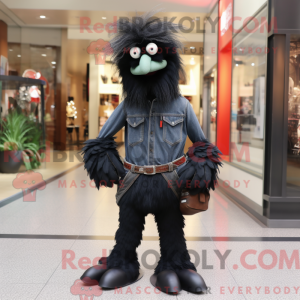 Maskot-karakter af en sort...