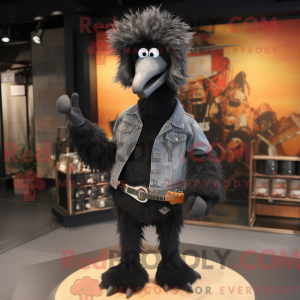 Maskot-karakter af en sort...