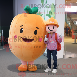 Mascot character of a Peach...