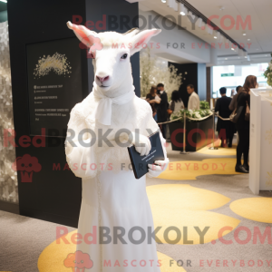 Maskottchen einer weißen...