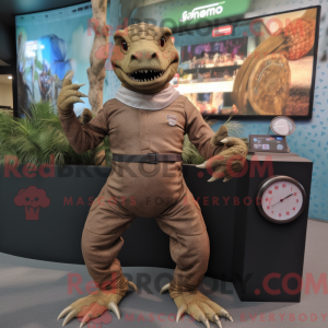 Mascot character of a Brown...