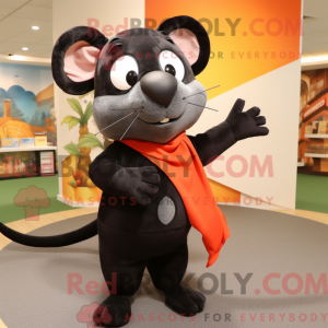 Maskot-karakter av en svart...