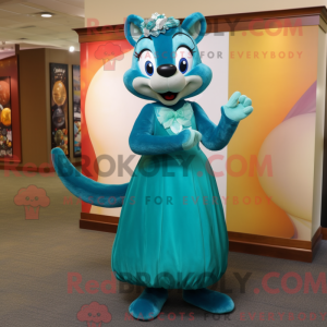 Mascot character of a Teal...