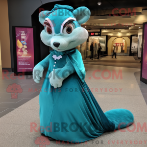 Mascot character of a Teal...