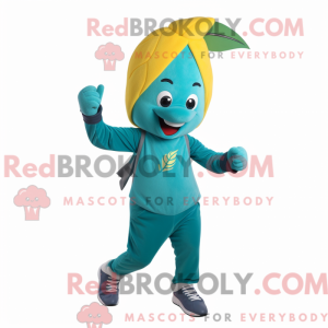 Mascot character of a Teal...