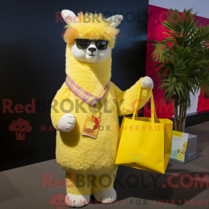 Maskottchen eines gelben...