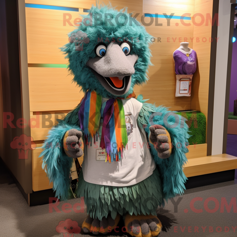 Caráter de máscara de Emu com bolsa e braçadeira em Capri - Mascotes emu - REBROKO_423868 - RedBrokoly.com
