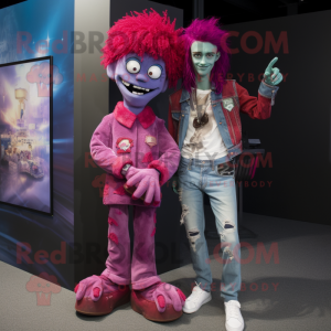 Magenta Zombie mascotte...