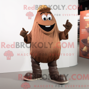 Mascot character of a Brown...