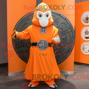Maskotkarakter af et orange...