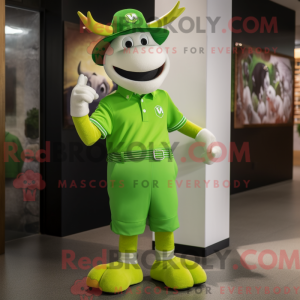 Máscara de cor verde limão...