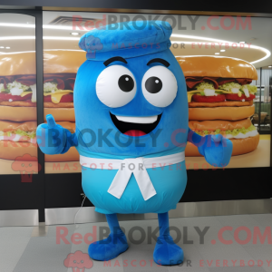 Mascot character of a Blue...