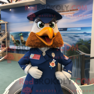 Mascot character of a Navy...