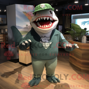 Mascot character of a Green...