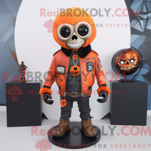 Postava maskota oranžového...