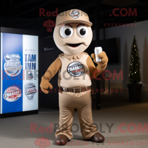 Mascot karakter van een Tan...