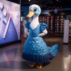 Blue Swan maskot kostume...