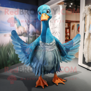 Blue Swan maskot kostume...