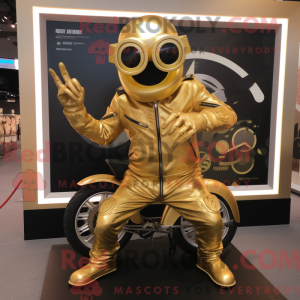 Maskotfigur af en Gold...