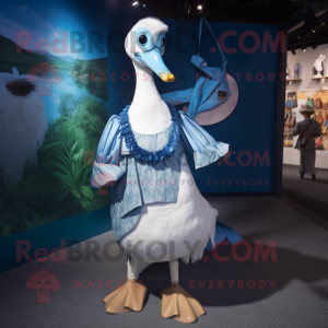 Blue Swan maskot kostume...