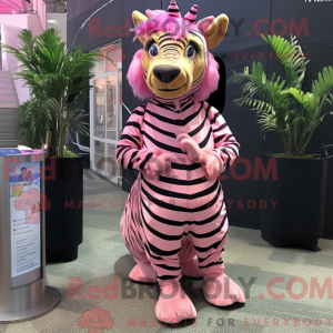 Mascot character of a Pink...
