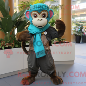 Postava maskota Teal Monkey...