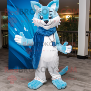 Sky Blue Lynx mascotte...