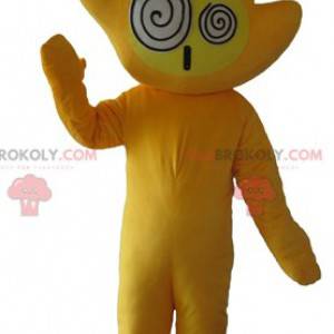 Giant and funny yellow hand mascot - Redbrokoly.com