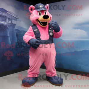 Mascottefiguur van een Pink...