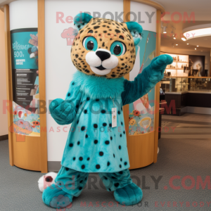 Mascot character of a Teal...