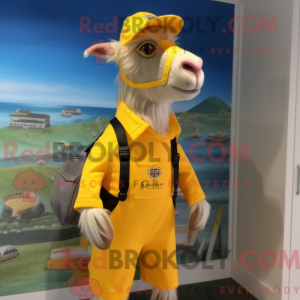Maskottchen einer gelben...