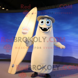 Mascot character of a Beige...