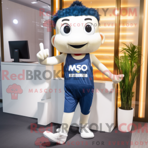 Mascot character of a Navy...