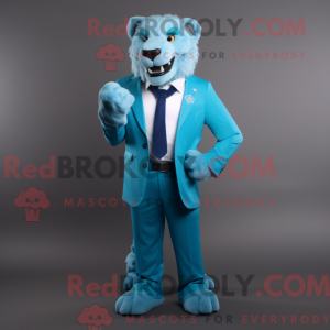 Mascot character of a Cyan...