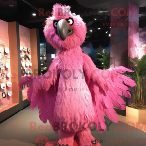 Maskotkarakter af en Pink...