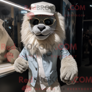 Maskottchen eines silbernen...