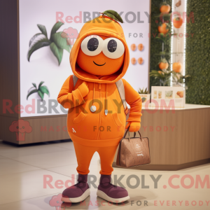 Maskotkarakter af en orange...