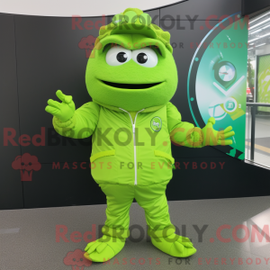 Maskot karaktär av en Lime...