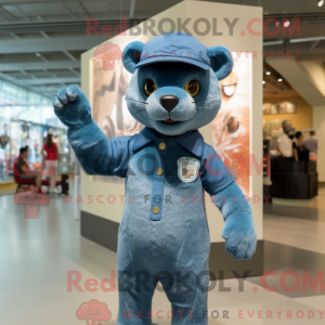 Mascot character of a Blue...