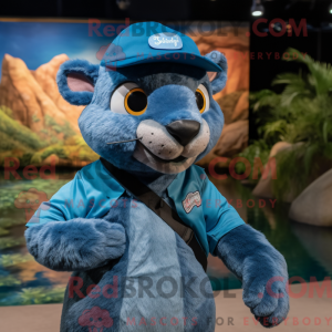 Mascot character of a Blue...