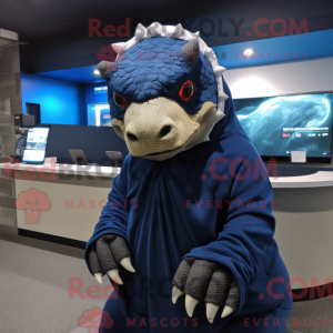 Mascot character of a Navy...
