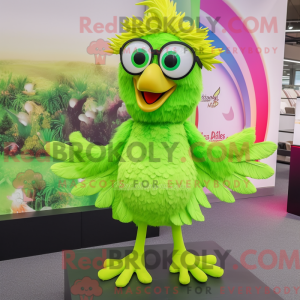 Postava maskota Lime Green...