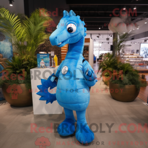 Mascot character of a Blue...