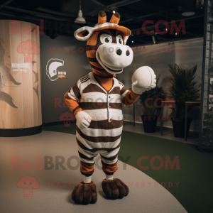 Rust Zebra maskot kostume...