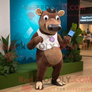 Mascot character of a Brown...